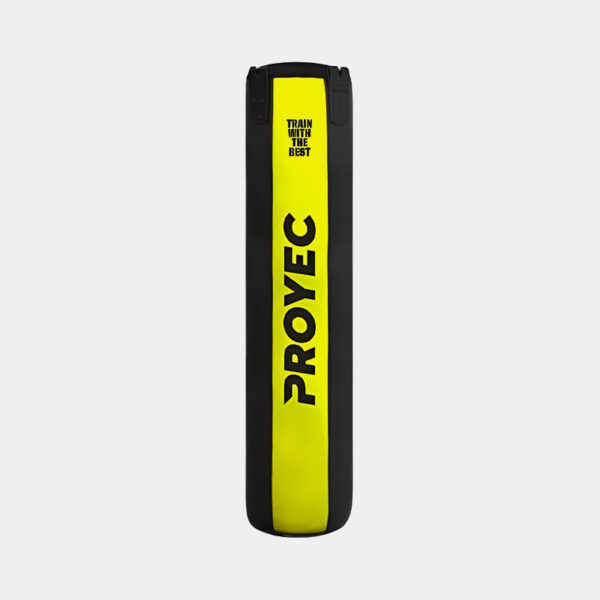 Bolsa De Cuero Con Relleno Y Cadenas 1.20mts - Proyec (Negro/Amarillo)