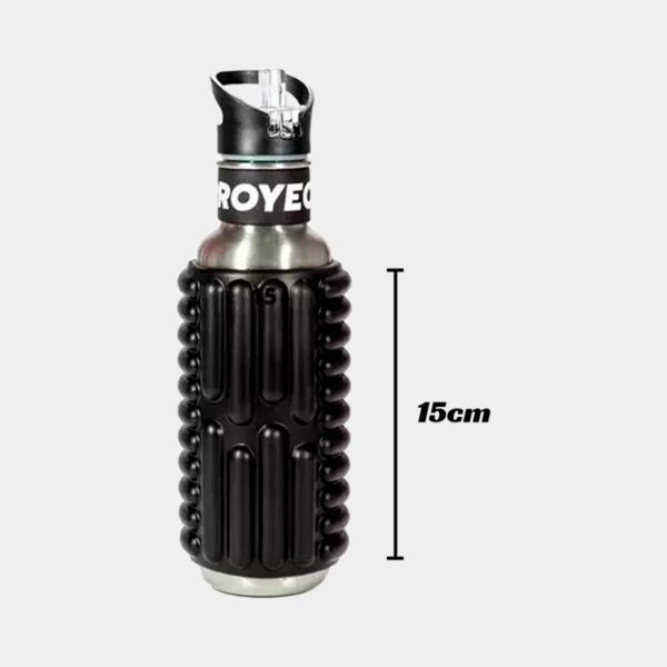 Botella Termica Rollo Rodillo 15cm 2en1 - Proyec (Negro)