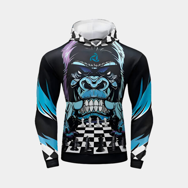 Buzo Deportivo Con Capucha Hoodie - Kimura Gorila (Negro)