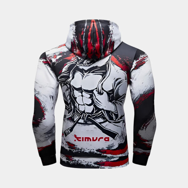 Buzo Deportivo Con Capucha Hoodie - Kimura Panda (Blanco)