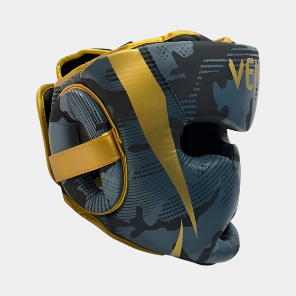 Cabezal Con Protección Pómulo Mentón - Venum Camo Gold (Gris/Dorado) - Imagen 3