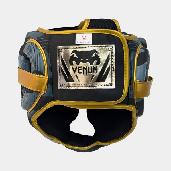 Cabezal Con Protección Pómulo Mentón - Venum Camo Gold (Gris/Dorado) - Imagen 4