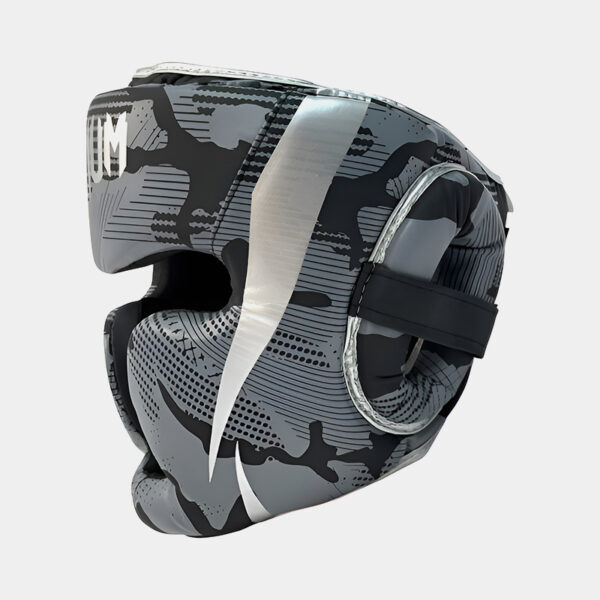 Cabezal Con Protección Pómulo Mentón - Venum Camo Silver (Gris/Plata) - Imagen 3