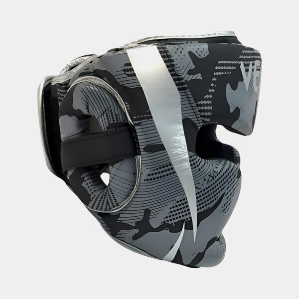 Cabezal Con Protección Pómulo Mentón - Venum Camo Silver (Gris/Plata) - Imagen 2