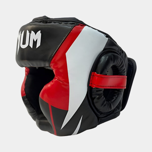 Cabezal Con Protección Pómulo Mentón - Venum Contender (Negro/Rojo) - Imagen 3