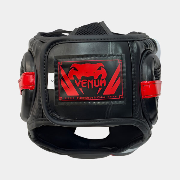 Cabezal Con Protección Pómulo Mentón - Venum Contender (Negro/Rojo) - Imagen 4