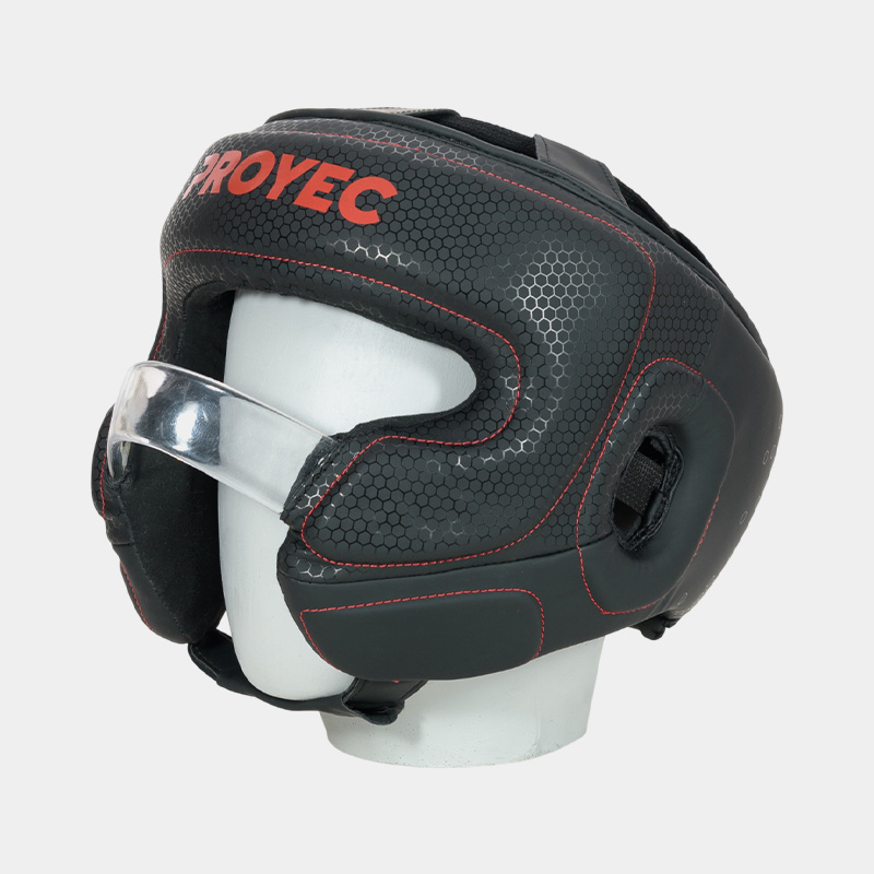 Cabezal De Boxeo Con Barra Acrílica - Proyec Guardian (Negro/Rojo) - Imagen 2