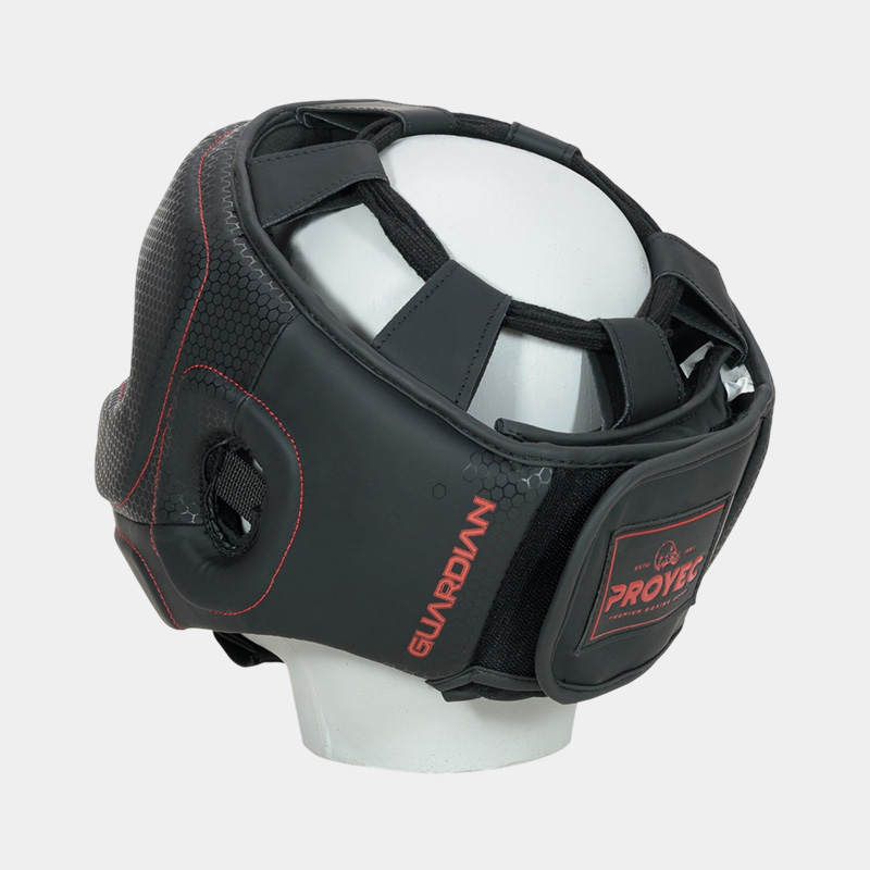 Cabezal De Boxeo Con Barra Acrílica - Proyec Guardian (Negro/Rojo) - Imagen 4