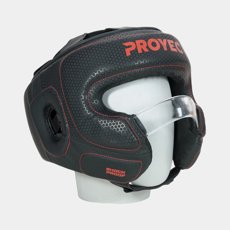 Cabezal De Boxeo Con Barra Acrílica - Proyec Guardian (Negro/Rojo) - Imagen 8