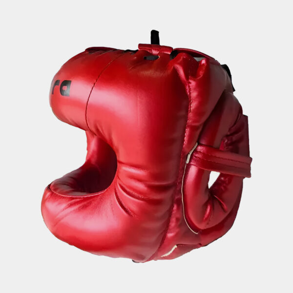 Cabezal De Boxeo Con Barra Protección Maxilar - Kimura (Rojo)