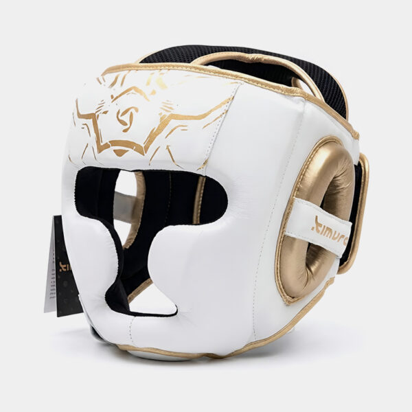 Cabezal De Boxeo Con Protección Pómulo Y Mentón - Kimura Gladiador (Blanco)