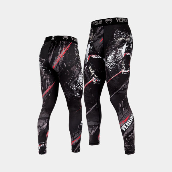 Calza Larga Deportiva Compresión - Venum Grizzli (Negro)