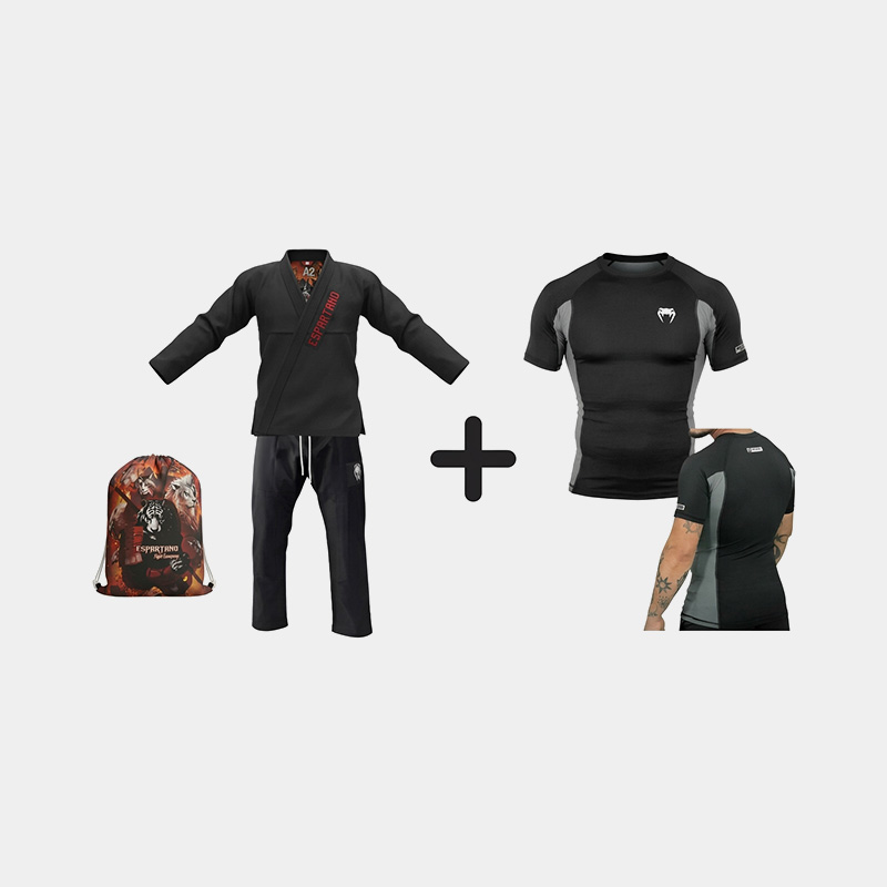 Combo Kimono Gi Jiu Jitsu Tiger Bjj + Rashguard Lycra Venum