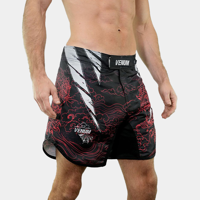 Fightshort - Venum Red Fury (Negro) - Imagen 2