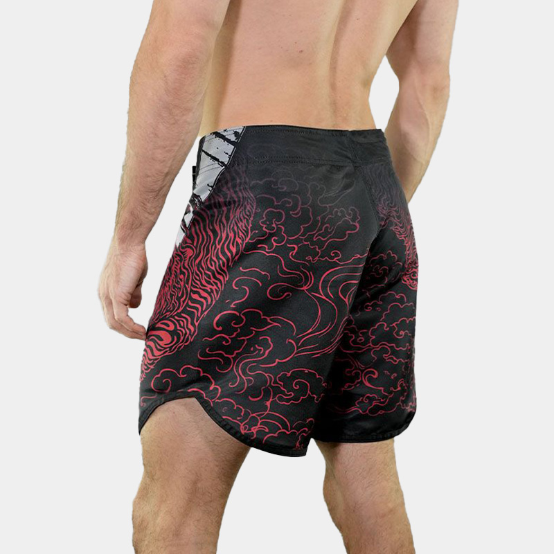 Fightshort - Venum Red Fury (Negro) - Imagen 3