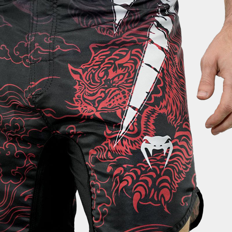 Fightshort - Venum Red Fury (Negro) - Imagen 4