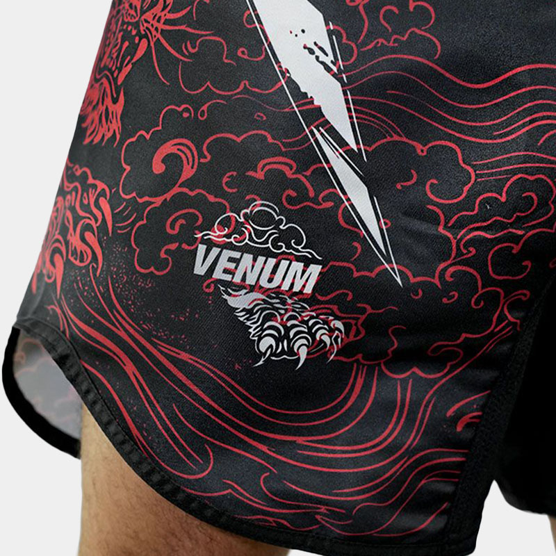 Fightshort - Venum Red Fury (Negro) - Imagen 5