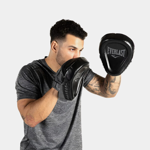 Focos Manoplas - Everlast Powerlock Focus Mitts (Negro/Gris)