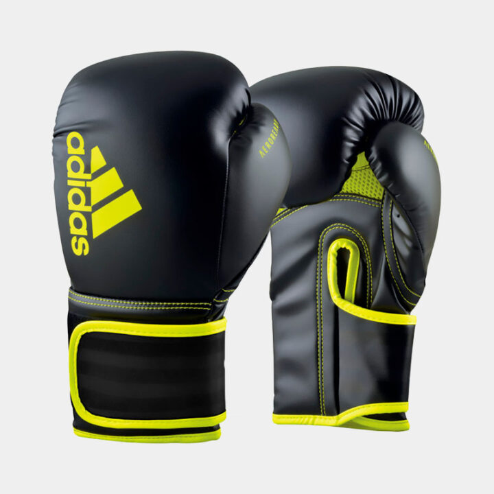 Guantes De Boxeo - Adidas Hybrid 80 (Negro/Amarillo) | MMA Espartano