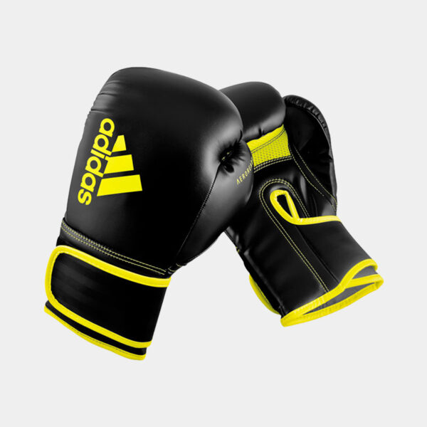 Guantes De Boxeo - Adidas Hybrid 80 (Negro/Amarillo)