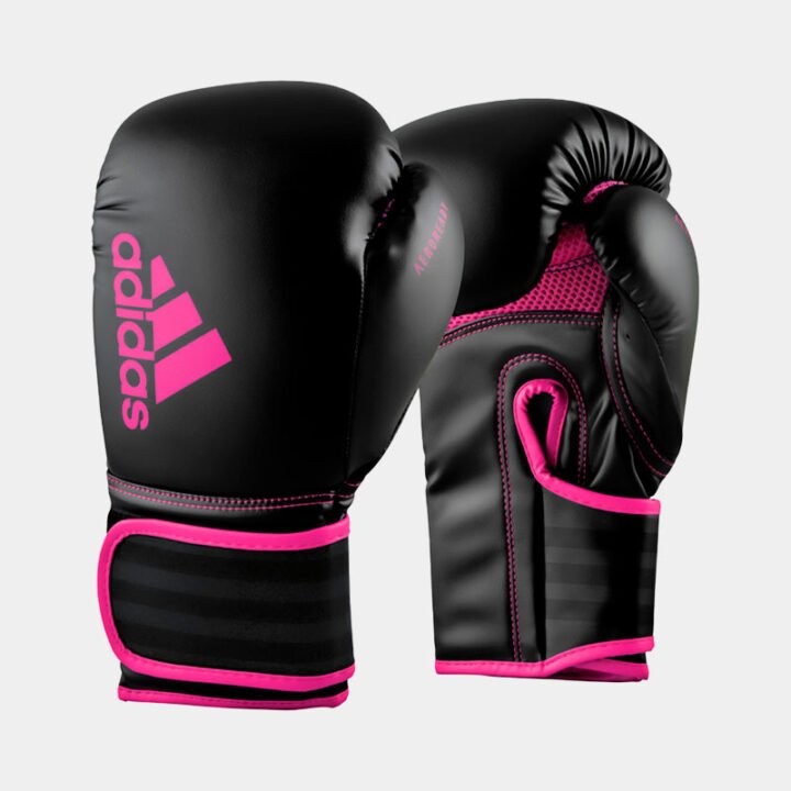 Guantes De Boxeo - Adidas Hybrid 80 (Negro/Rosa) | MMA Espartano