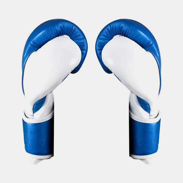 Guantes De Boxeo Cuero Natural - Cleto Reyes Alta Precisión (Azul/Blanco)