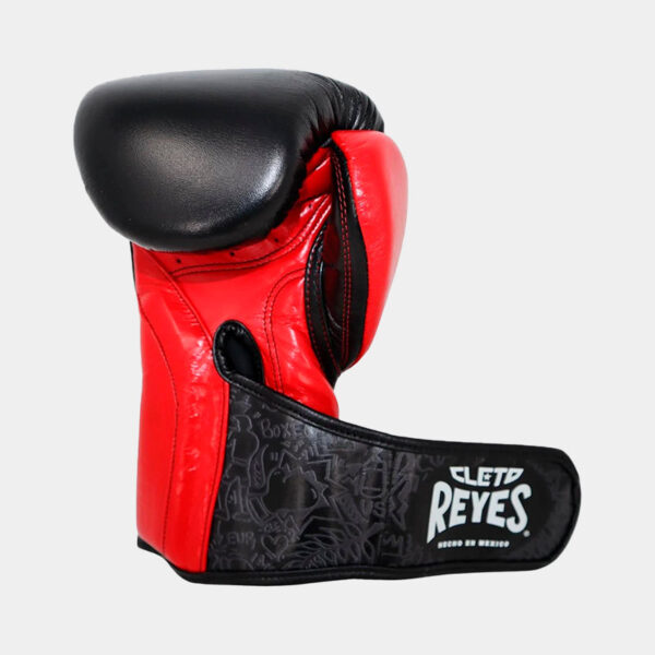 Guantes De Boxeo Cuero Natural - Cleto Reyes Alta Precisión (Negro/Rojo)