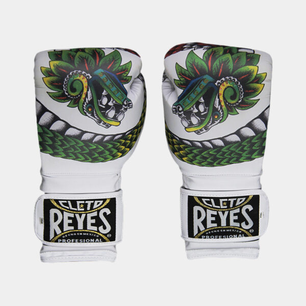 Guantes De Boxeo Cuero Natural - Cleto Reyes Quetzalcóatl (Blanco) - Imagen 2