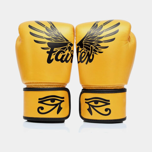 Guantes De Boxeo Cuero Vacuno - Fairtex Falcon (Amarillo)