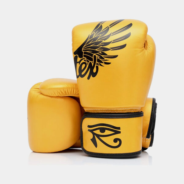 Guantes De Boxeo Cuero Vacuno - Fairtex Falcon (Amarillo)