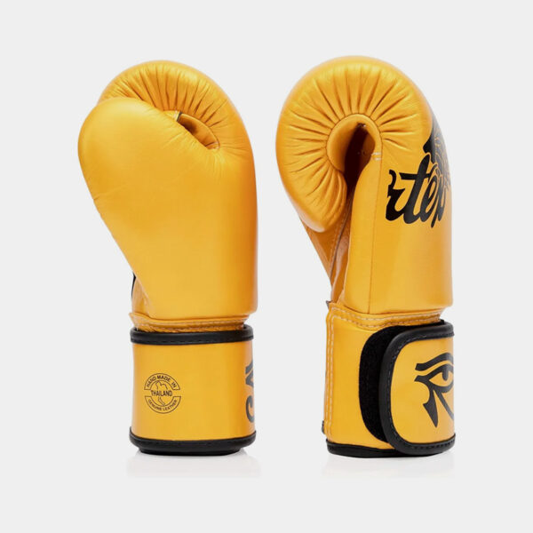 Guantes De Boxeo Cuero Vacuno - Fairtex Falcon (Amarillo)