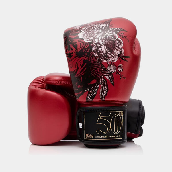 Guantes De Boxeo Cuero Vacuno - Fairtex Tiger (Rojo)
