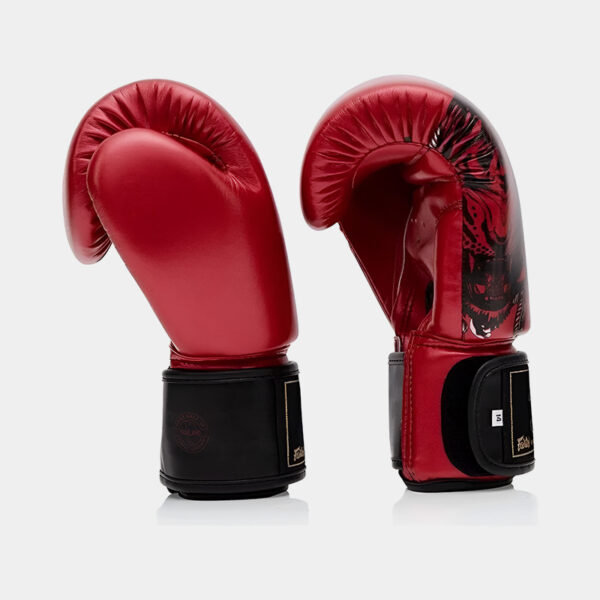 Guantes De Boxeo Cuero Vacuno - Fairtex Tiger (Rojo)