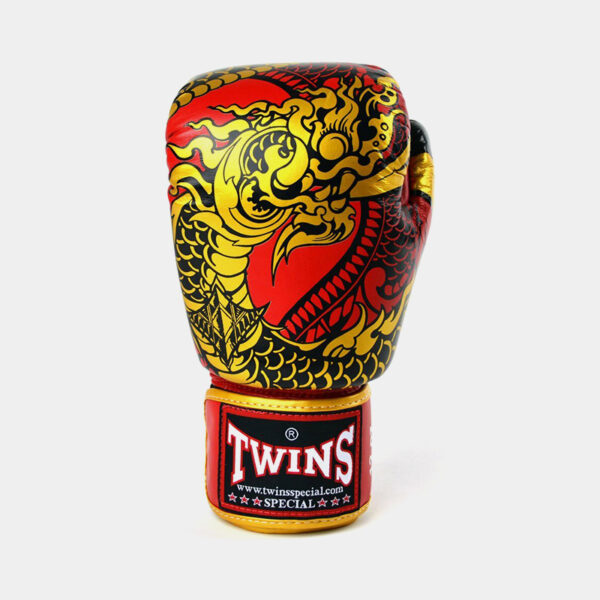 Guantes De Boxeo Cuero Vacuno - Twins Dragon (Rojo)