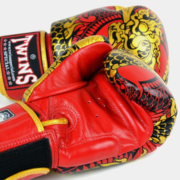 Guantes De Boxeo Cuero Vacuno - Twins Dragon (Rojo)