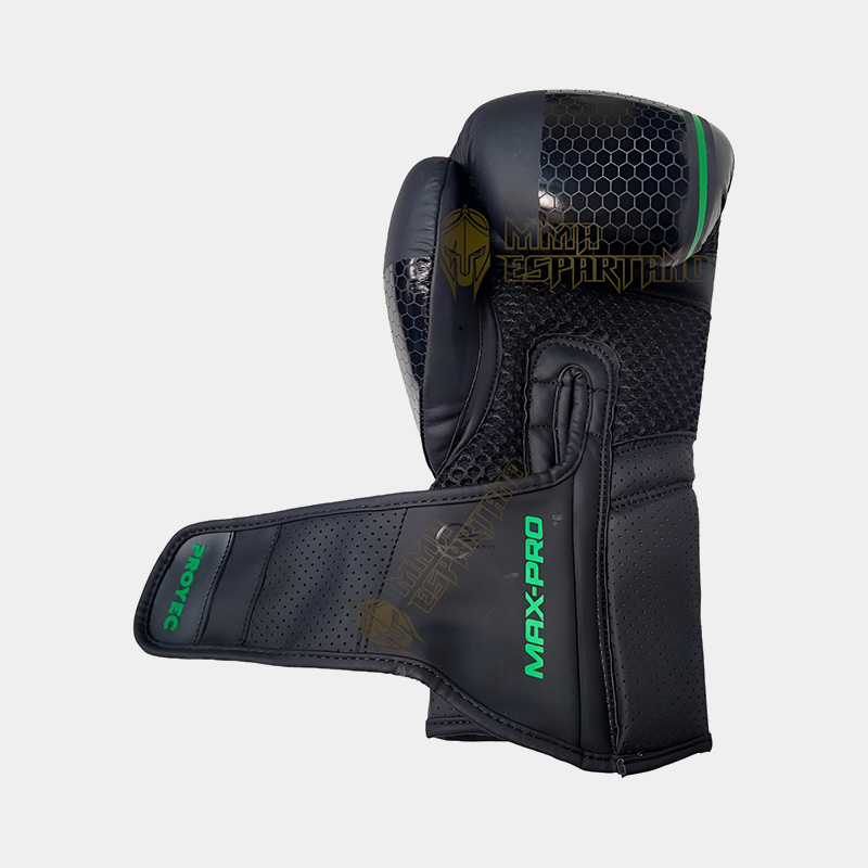 Guantes De Boxeo - Proyec Max Pro Performance Gear (Negro/Verde) - Imagen 4