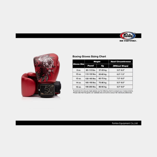 Guantes De Boxeo Cuero Vacuno - Fairtex Tiger (Rojo) - Imagen 5