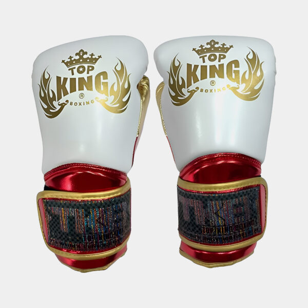Guantes De Boxeo - Top King Elite (Blanco/Rojo)