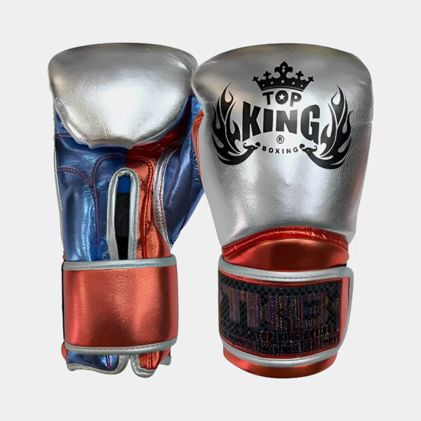 Guantes De Boxeo - Top King Elite (Plateado/Naranja)