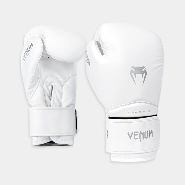 Guantes De Boxeo - Venum Contender 1.5 (Blanco/Plata)
