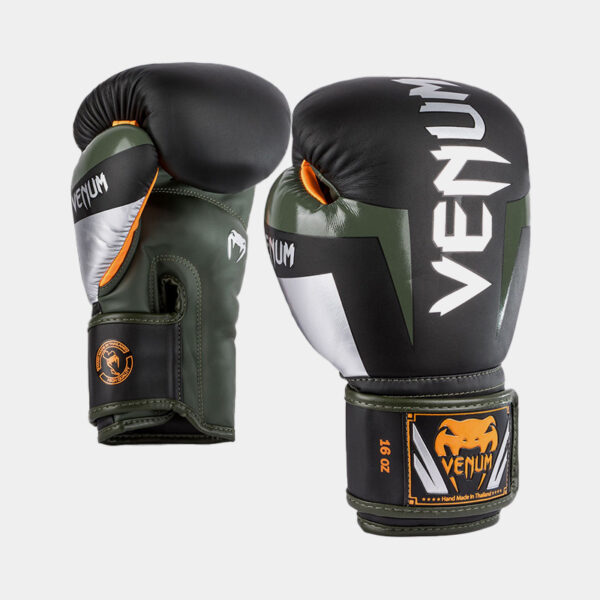 Guantes De Boxeo - Venum Elite (Negro/Plata/Verde)