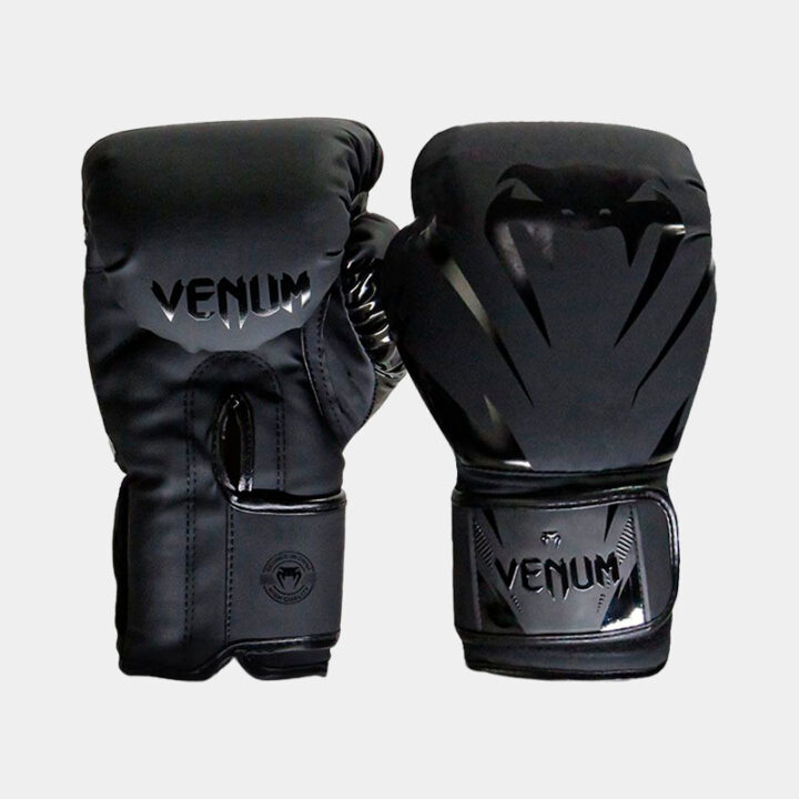 Venum, Impact Evo - Guanti da boxe, unisex, per adulti, 12 oz, colore: Nero