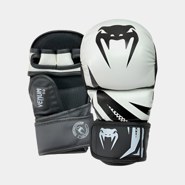 Guantes De MMA Grappling - Venum Challenger 3.0 (Blanco/Negro)