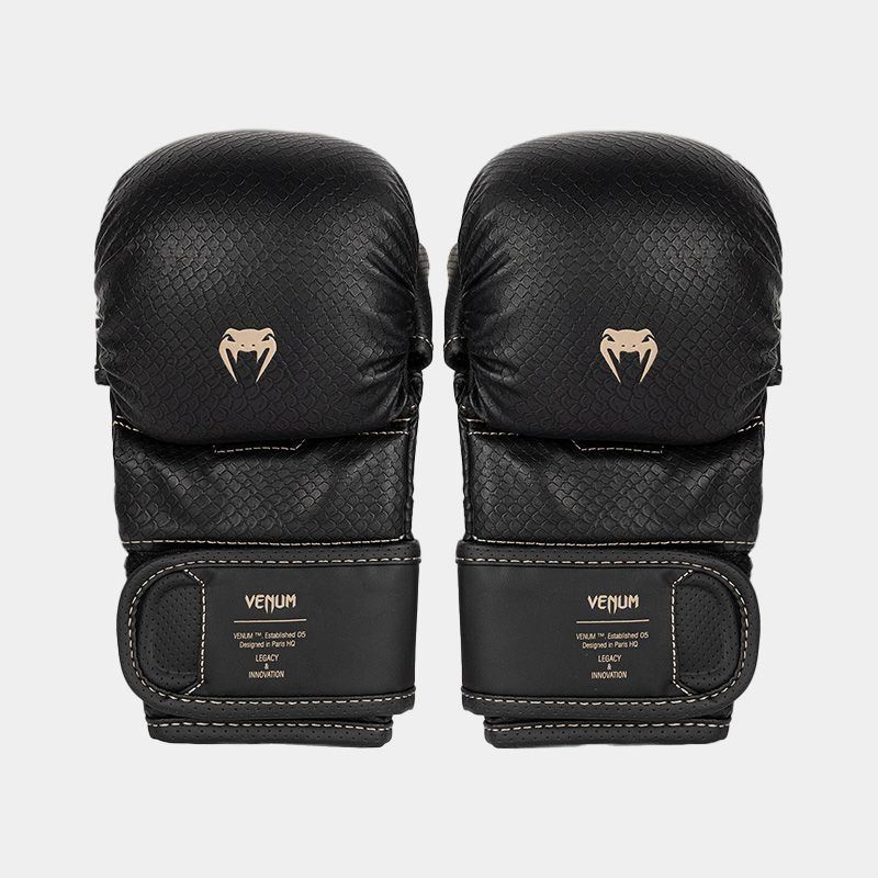Guantes De MMA Grappling - Venum Impact Evo Escamas (Negro)