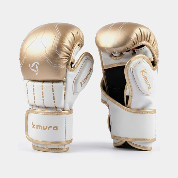 Guantes De MMA Sparring - Kimura Gold (Blanco/Dorado)