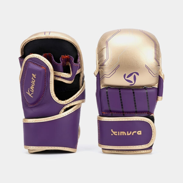 Guantes De MMA Sparring - Kimura Gold (Violeta/Dorado)