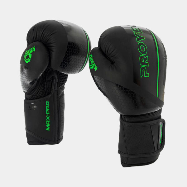 Guantes de Boxeo - Proyec Max Pro Performance Gear (Negro/Verde)