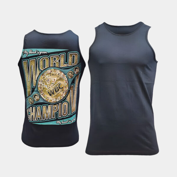 Musculosa Algodón De Boxeo (Estampa Espalda) - Genesis WBC Campeón Del Mundo (Negro)