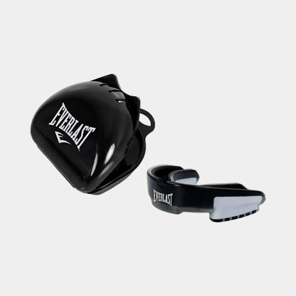 Protector Bucal + Estuche - Everlast Singel Mouthgard (Negro)
