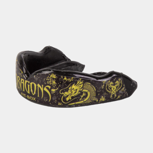Protector Bucal Silicona - Dragons Fit-Box Dragons (Negro/Dorado)